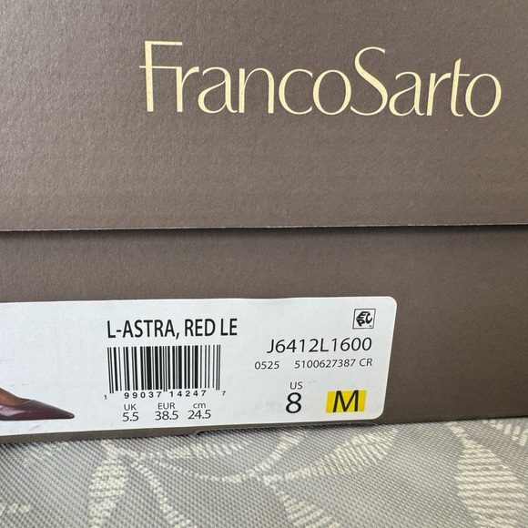 Franco Sarto Mahogany Red/Brown Leather Pumps - Picture 9 of 9